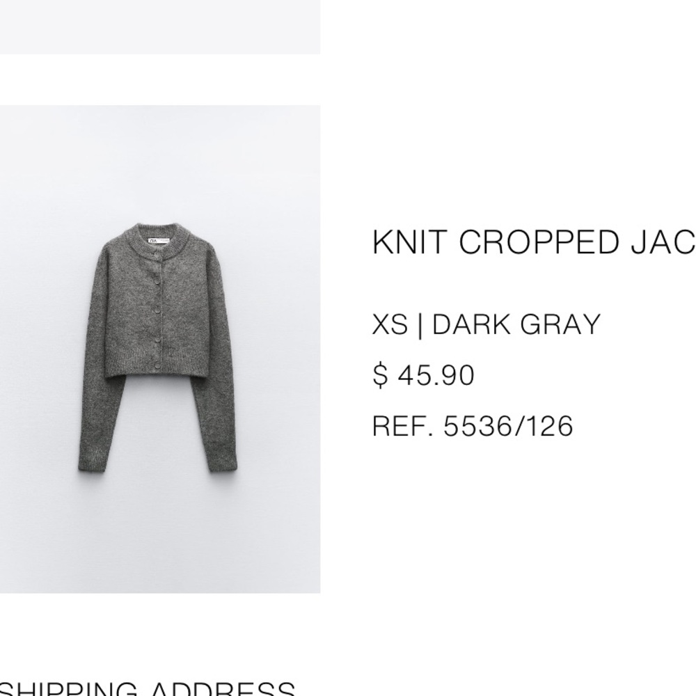 Zara cropped knit sweater - Picture 2 of 2